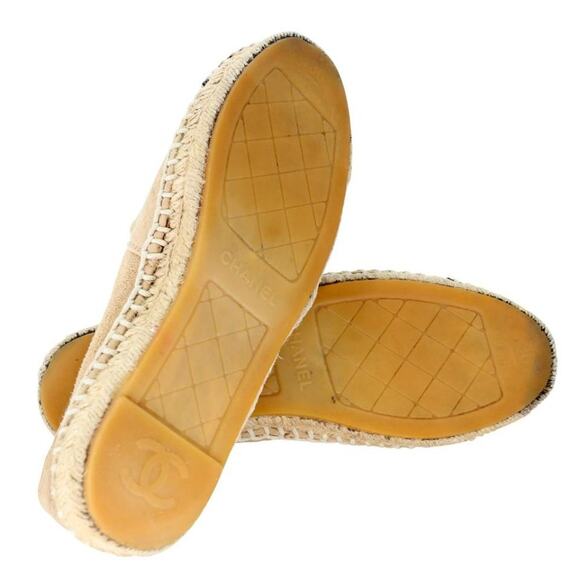 Chanel Espadrille 36 Suede Cap Toe CC Flats CC-S0304P-0005 - Picture 10 of 12